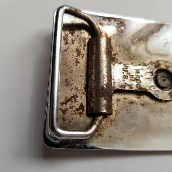 Relisted -Vintage belt buckle with revolver and ranch brand symbols Chambers - Picture 12 of 15